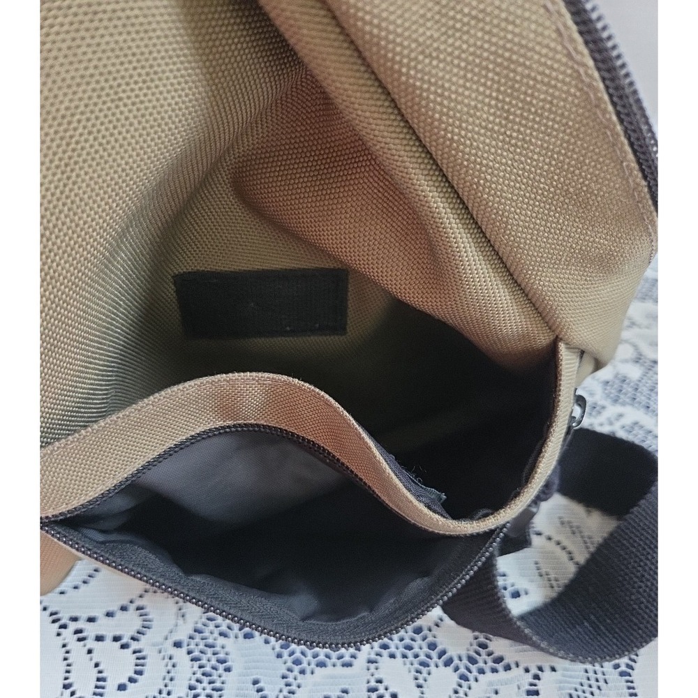 LL Bean Ameribag Khaki Healthy Back Bag Crossbody Sling Canvas Pockets Vtg 90s - Picture 9 of 16